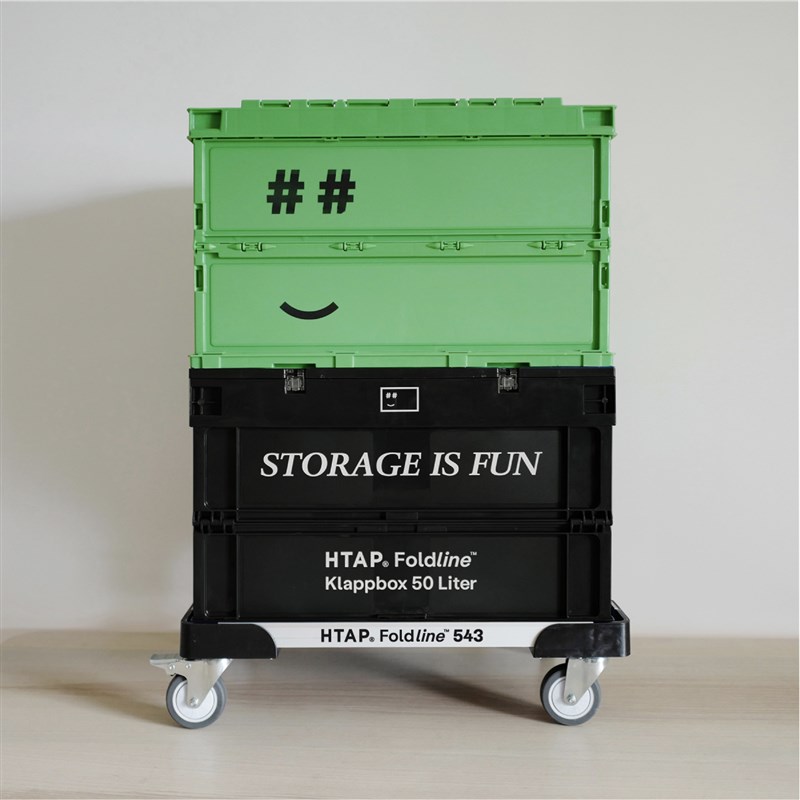 HAP大容量F折叠收纳箱加厚带盖配轮山系客厅居