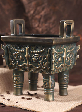 仿古鼎装饰古董博古架摆设公司招财开业礼品摆件