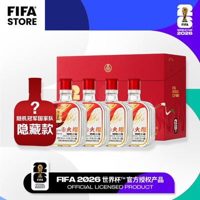 FIFA国际足联2026世界杯火爆精酿小酒礼盒42度100ml*5浓香白酒