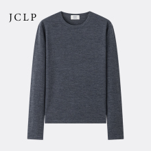 JCLP金纯良品 2025秋冬新款 100%美丽诺羊毛 纯色针织打底衫T恤女