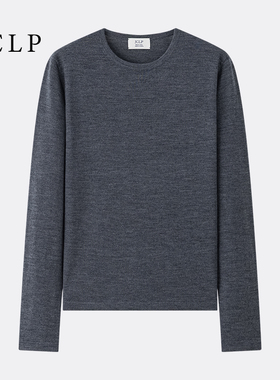 JCLP金纯良品 2025秋冬新款 100%美丽诺羊毛 纯色针织打底衫T恤女