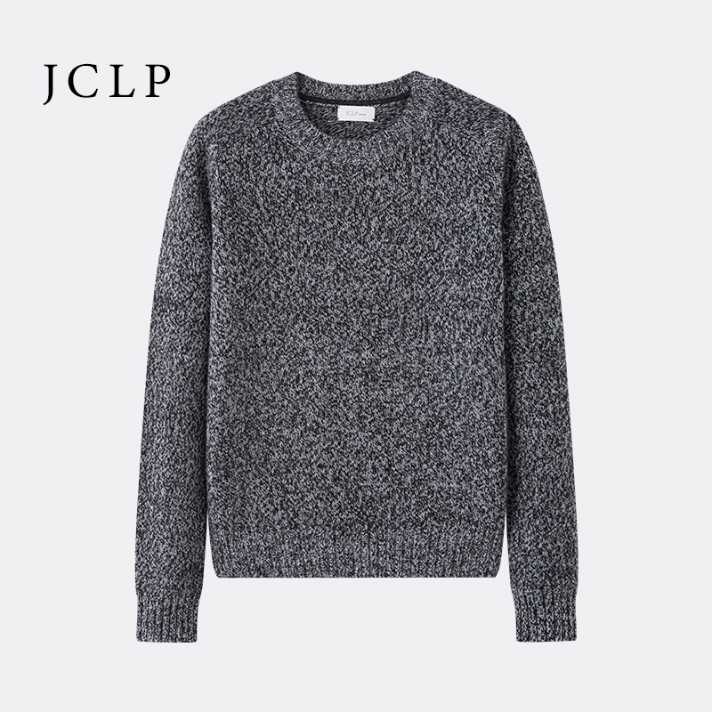 JCLP金纯良品 100%山羊绒 复古花纱宽松圆领插肩袖针织毛衣羊绒衫