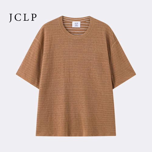 JCLP圆领短袖亚麻T恤两面可穿