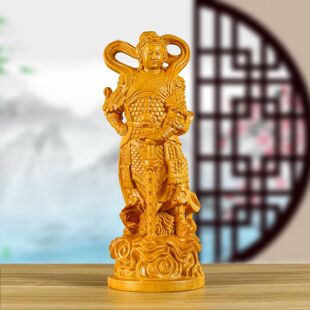 香樟木雕韦驮菩萨佛像摆件护发天神家居客厅摆设公司开业韦陀天