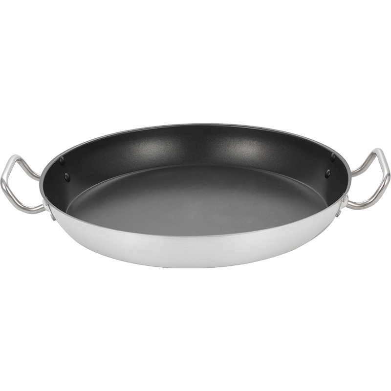 特富龙商用不锈钢复底不粘煎锅 煎炒饼蛋牛排电磁炉18-40cm平底锅