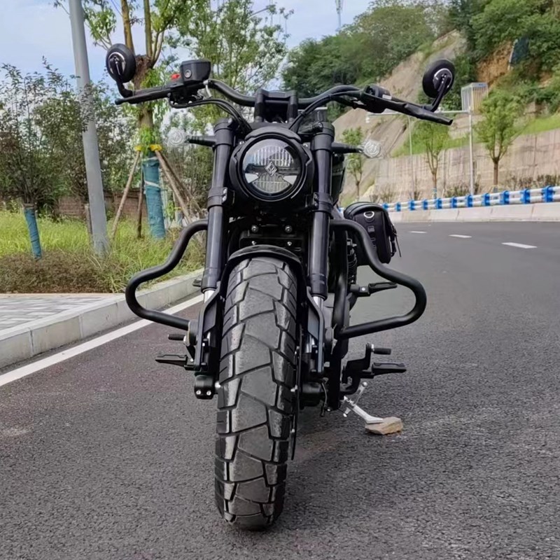 奔达金吉拉450摩托车防摔改装保险前护杠快拆边包折叠后靠背尾架