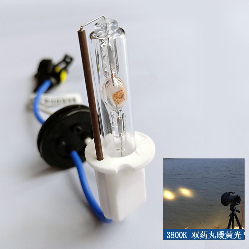 顶点钓鱼灯夜钓灯H3氙气灯头灯疝气大灯泡通用垂钓渔灯探照灯