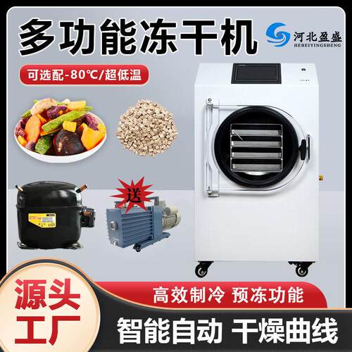家用小型真空冷冻干燥机食品果蔬宠物零食实验室家用冻干机厂家