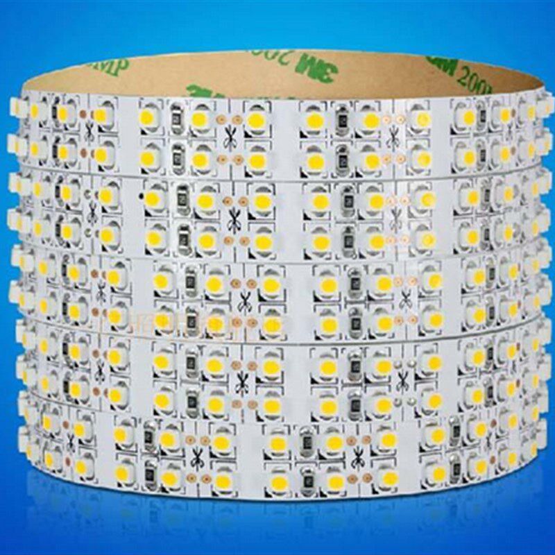 LED贴片灯带3528双排240灯珠12V软灯条 滴胶套管防水高亮家装柜台