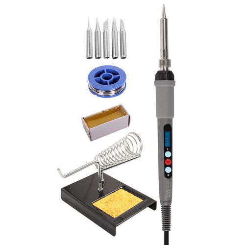 110v 220v 陶瓷发热芯快拆调温烙铁 60W温度可调电烙铁焊接枪900M