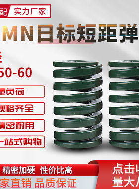65Mn日标短距绿色弹簧SSWH压缩短距弹簧螺旋压缩扁线弹簧40-50-60