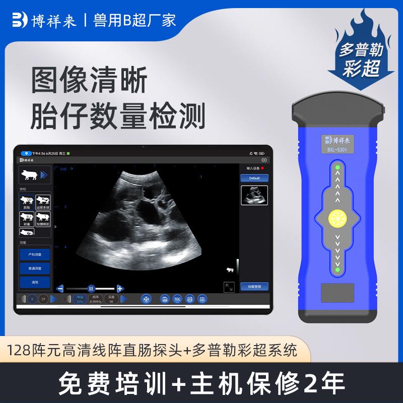 高清猪羊B超测孕仪批次化管理设备便携式猪卵泡检测仪无线B超
