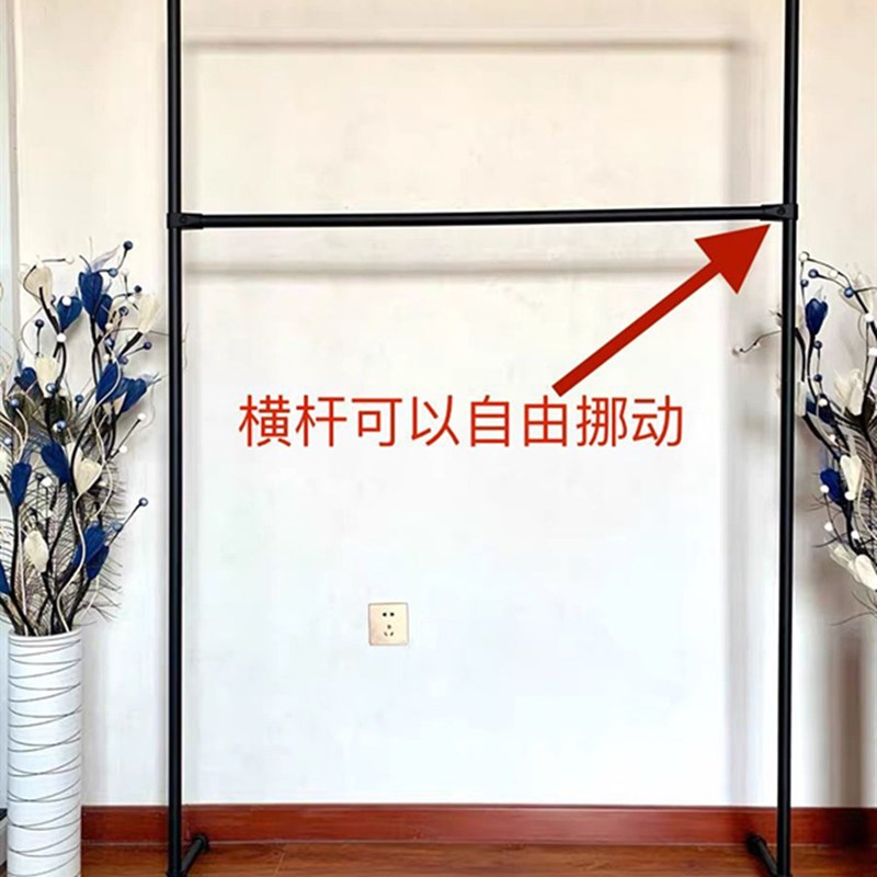 服装店架展示架挂衣架龙门架落地双层铁艺水管服装架复古架