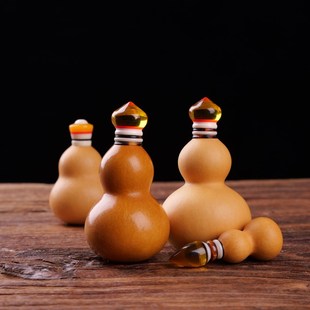 绕指揉小葫芦文玩手捻把件随身老皮紫皮铁皮镶口小胖墩草里金八宝