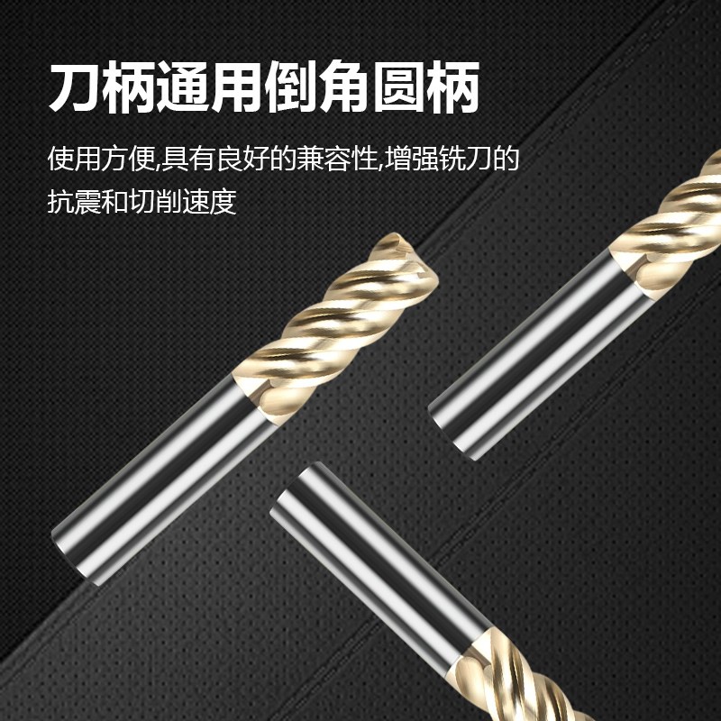 70度4刃钨钢圆鼻铣刀钛合金圆鼻刀不锈钢加长R角牛鼻铣刀10R2