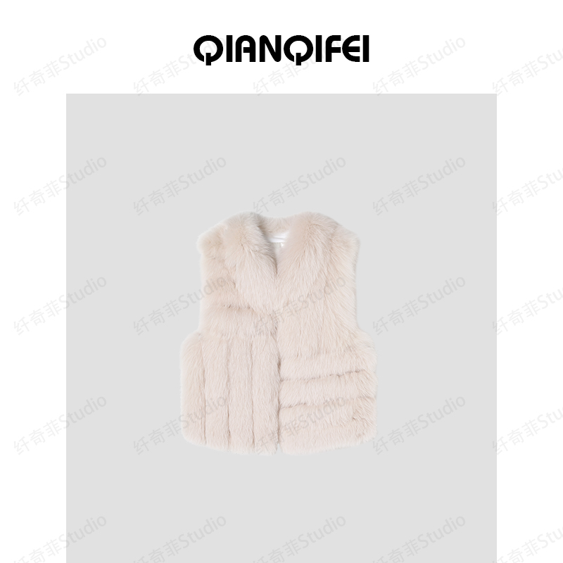 12-9F 16【叛逆甜心】新款拼接设计感宽松毛毛马甲 TK5510