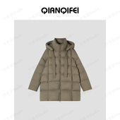 2.2F TK5135 温柔Ins风泡芙感飘带连帽鹅绒外套 新款