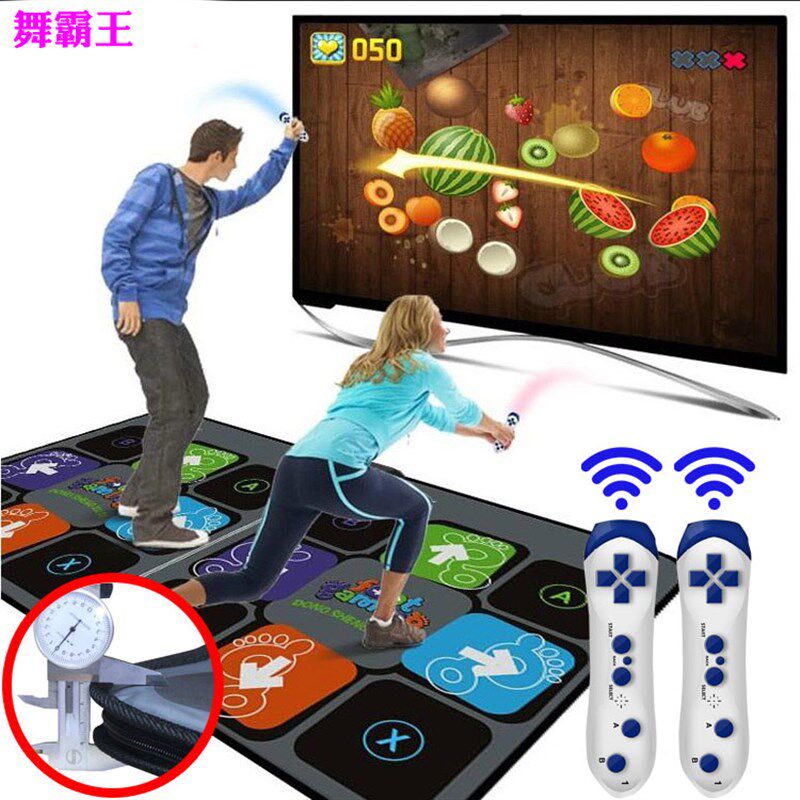 舞霸王加厚跳舞毯双人30mm体感游戏家用+电视电脑两用娱乐跳舞机