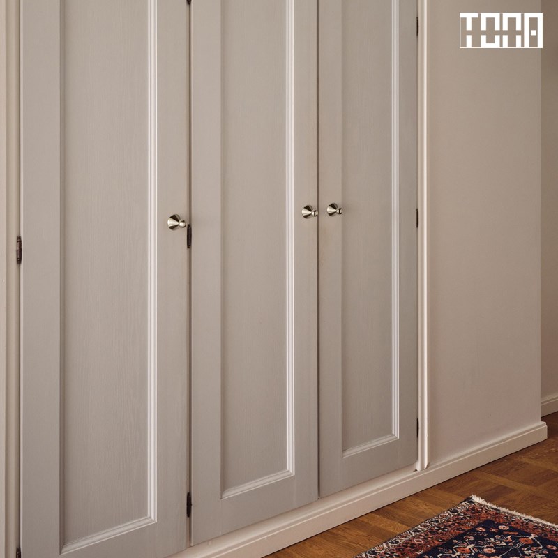 与雨止.同那TONA 钛银中古风把手抽屉把手黄铜橱柜拉手衣柜小拉手