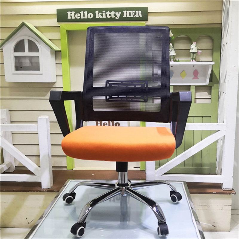 新款职员电脑椅人体工学转椅座椅舒适久坐办公椅会议室网布带逍遥