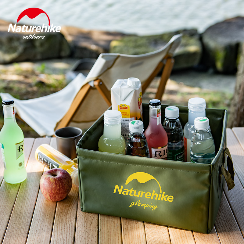 NH挪客户外旅行可折叠方形水桶大号家用多功能水桶旅游收纳桶