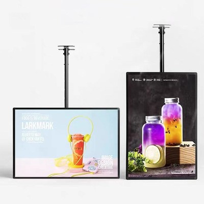 led超薄电视灯箱挂墙天花板悬挂奶茶店惨淡价目表点餐灯箱广告牌