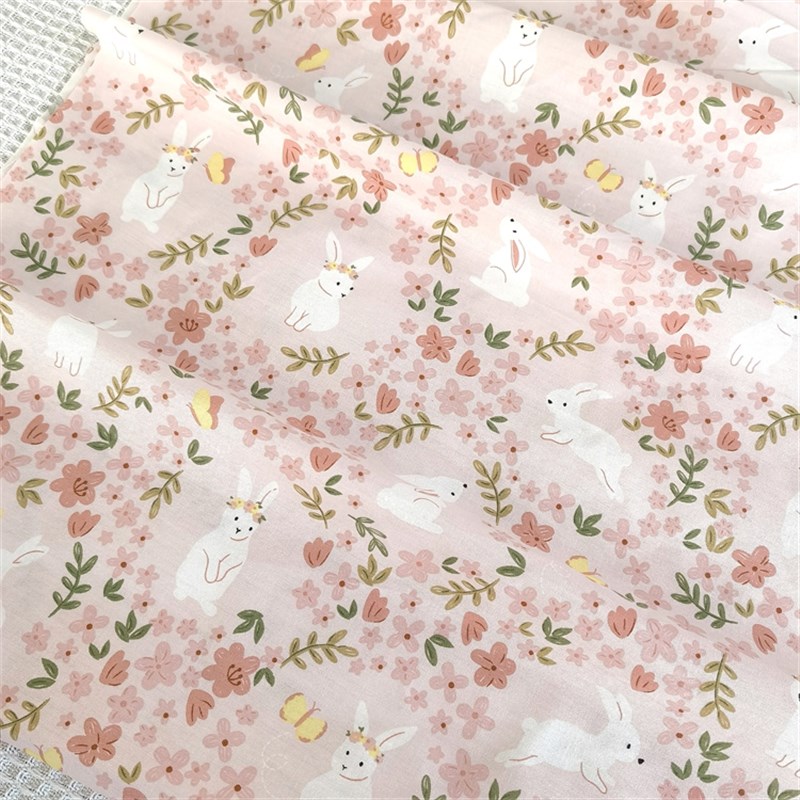 2.35米宽幅斜纹棉布布料卡通田园碎花花布面料床单被套四件套