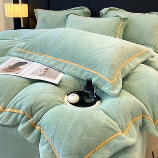 A类轻奢加厚法兰床单 加保床暖绒品