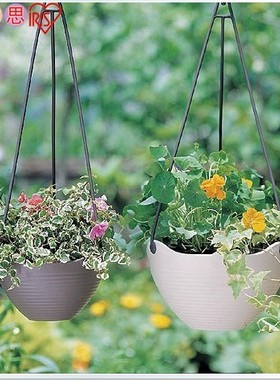 爱上花园日本爱丽思IRIS ZE NIRIS 纯白色 吊盆吊式花盆