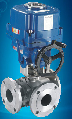 防爆电动三通球阀 分流合流电动三通球阀 石油 汽油DN50 DN65 80