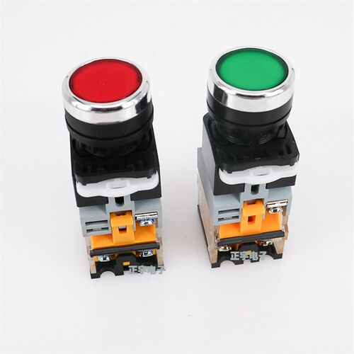平头自锁带灯按钮开关LA38-11DNZS 203/209B LA38-11DT 24V 380V