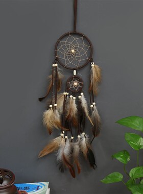 热销两环印第安风格捕梦网挂饰 a cacher 节日礼物背景装饰