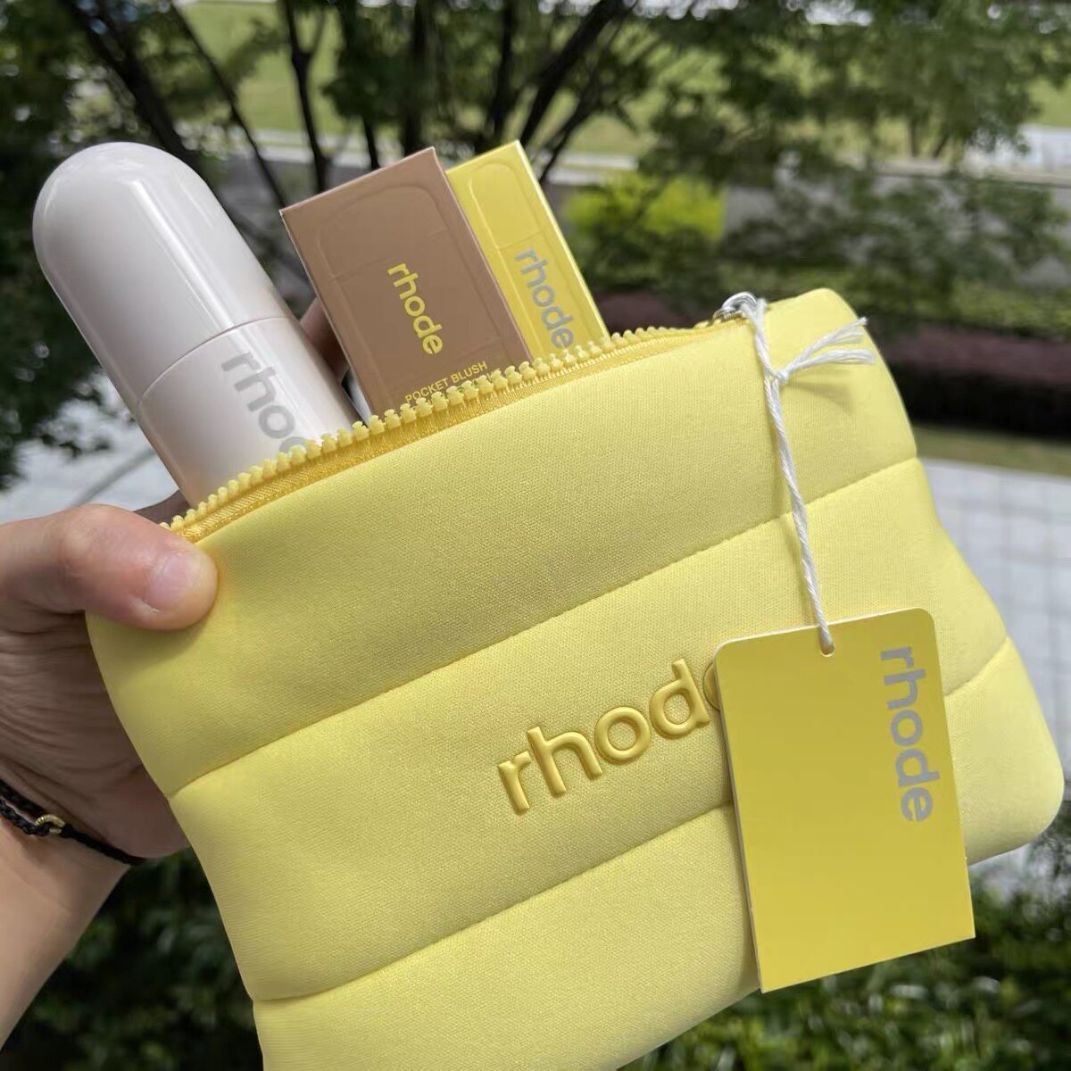 rhode海莉同款包包化妆品包 收纳包hailey skin包