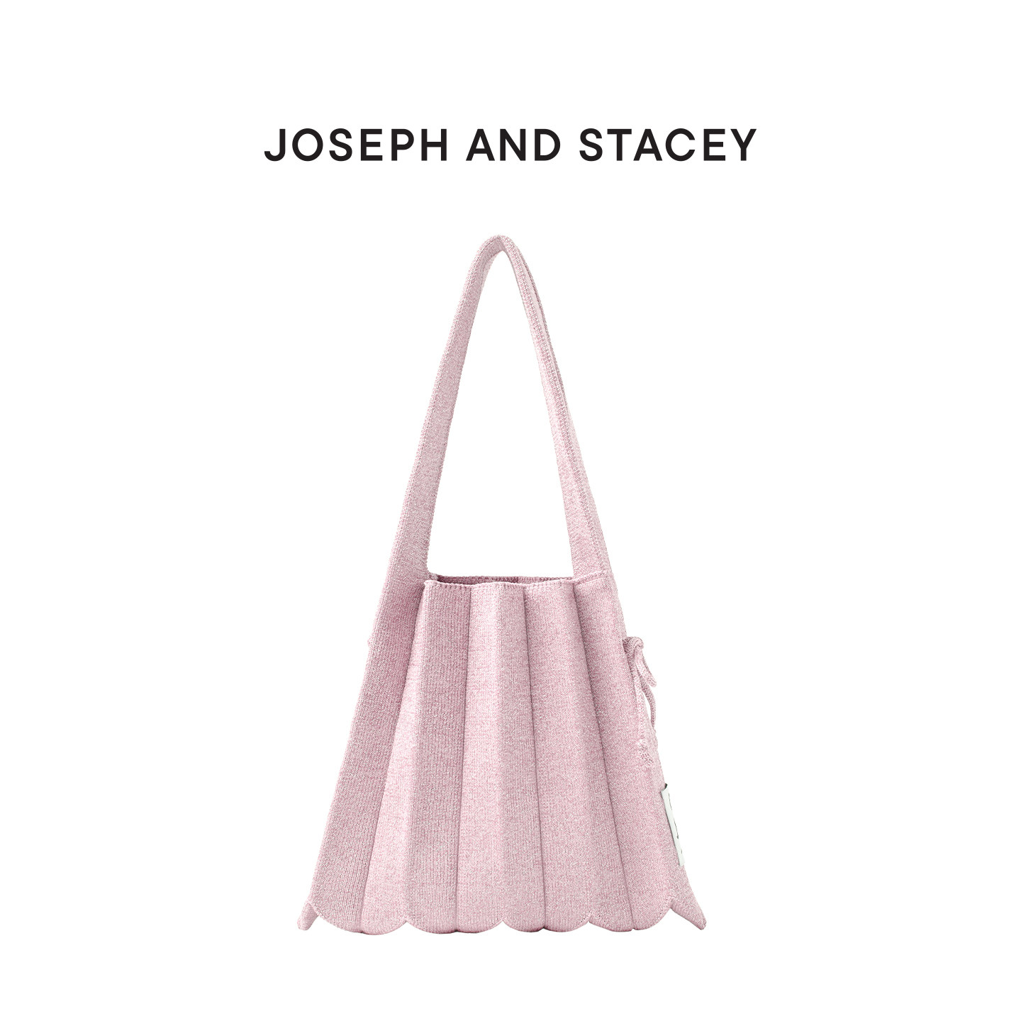 JOSEPHANDSTACEY韩国包包女新款日常通勤百搭粉色针织单肩手提包,箱包皮具/热销女包/男包,通用款女包,淘宝优惠券,粉丝福利购,淘宝优惠卷