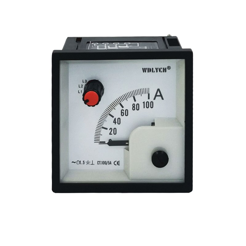 F72-a三相可切换电流表100/5A L1L2L3指针船用仪表交流指针