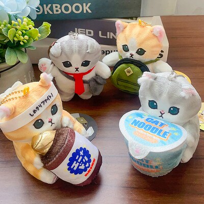 mofusand可爱手绘猫咪鲨鱼猫新品上班族系列公仔挂件包包挂饰礼物