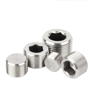 304不锈钢内六角堵头公制螺塞油堵闷头丝堵M8M10M12M16M20M22