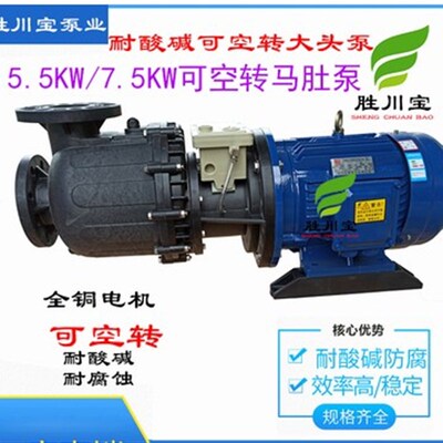 胜川宝7.5KW耐酸碱大头泵泵 耐空转自吸泵 可空转化工泵 CM-75102