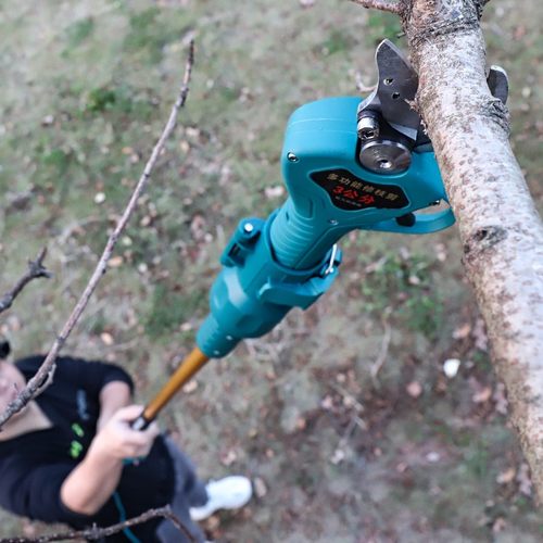 藤原锂电修枝剪刀果树剪专业加长园艺剪充电式果树高枝剪粗树枝剪