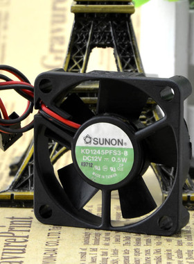 原装建准SUNON 4010 12V 0.09W KD1245PFS3-8 4cm 散热风扇