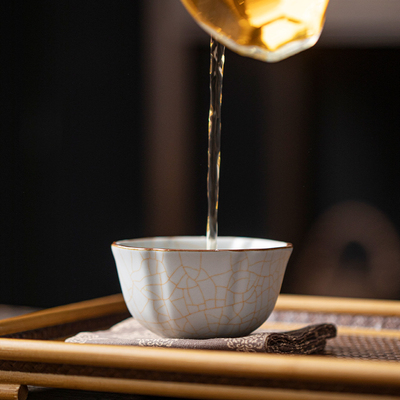 汝窑月白主人杯茶杯泡茶杯单个杯冰裂纹开片可养品茗陶瓷茶盏茶具