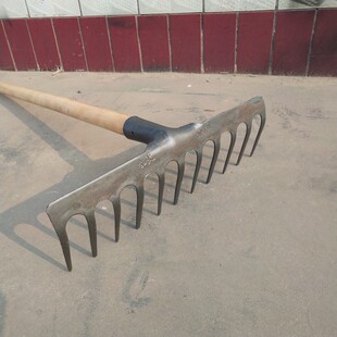 锄头园艺耙子铁耙搂农用工具种地菜松土家用耙子齿四耙子三齿耙草