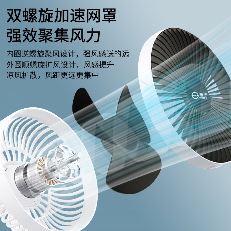 yz电风扇家用空气循环扇摇头落地扇台地两用电扇风大音轻风扇