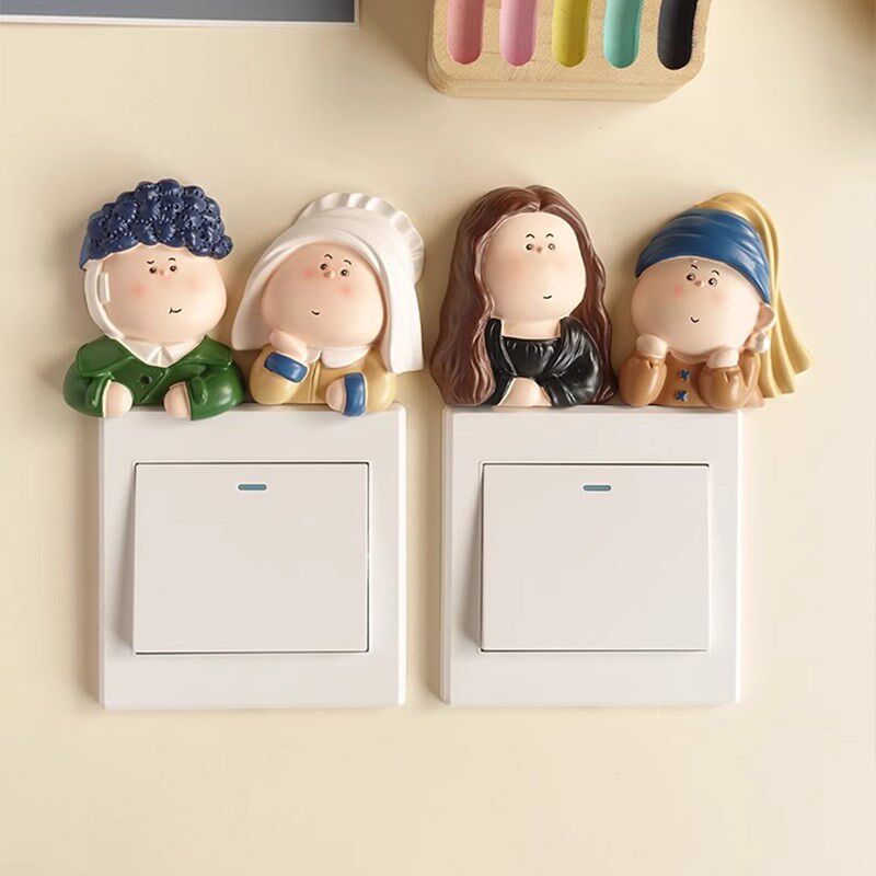 艺术开关贴简约创意墙壁改造遮丑神器家用3d立体墙贴墙纸自粘