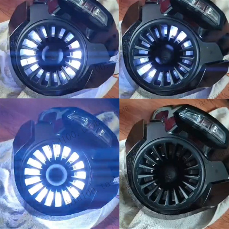 奔达燎LFC700大灯改装天使眼日行灯进气口LED总成摩托幻彩车灯APP