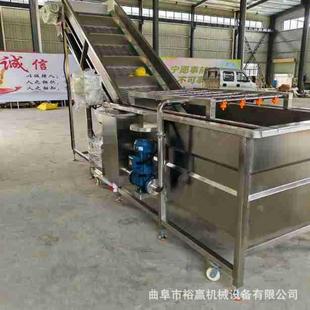 大型海鲜气泡清洗机全自动速冻蔬菜水果清洗机鼓浪式果蔬清洗机