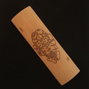 甲骨纯手工烙画精磨玉竹雕竹刻竹艺茶则茶荷茶具书法臂搁腕枕文房
