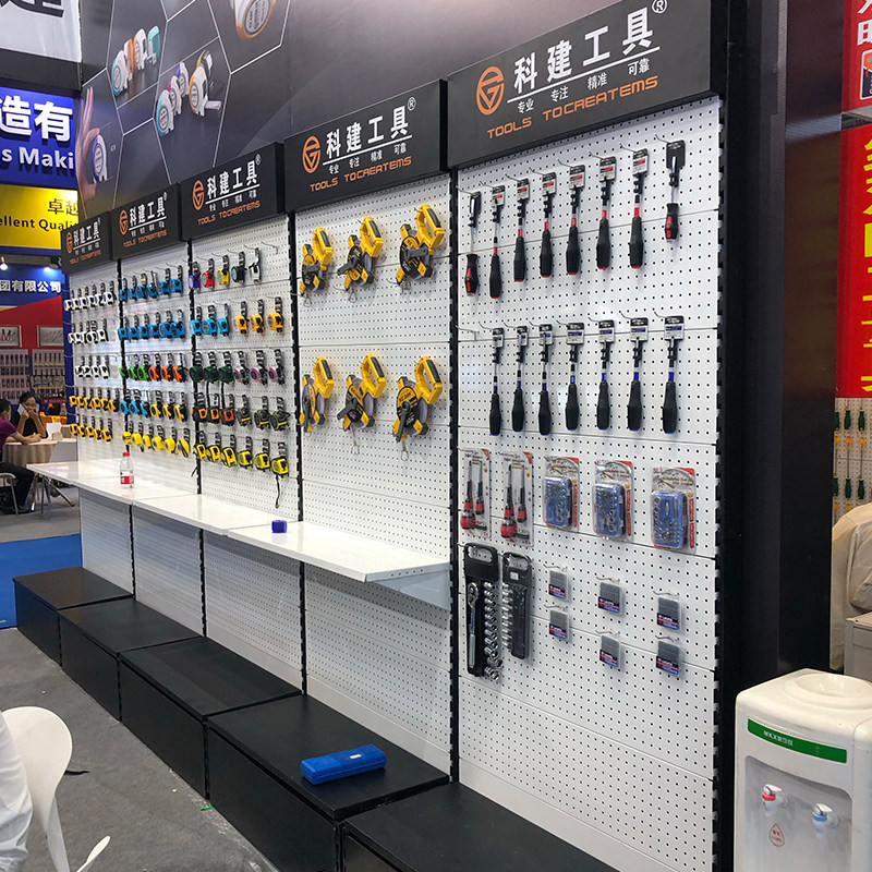 五金电动工具展架 多功能洞洞板展示架配件收纳 钢制烤漆落地架