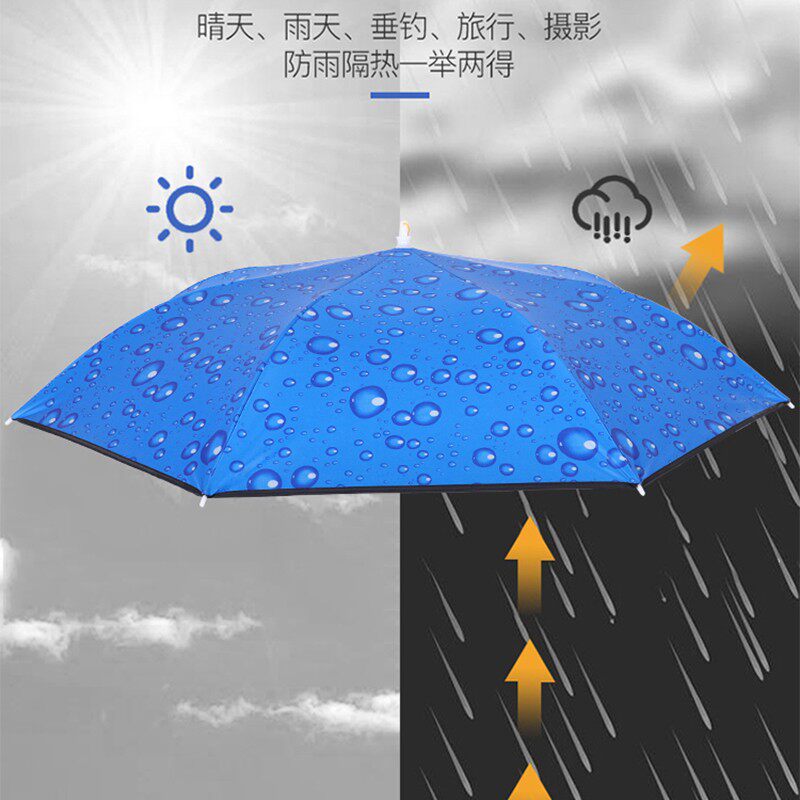 钓鱼伞帽大号阳伞头顶式垂钓阳具户外遮渔太雨帽头戴帽伞