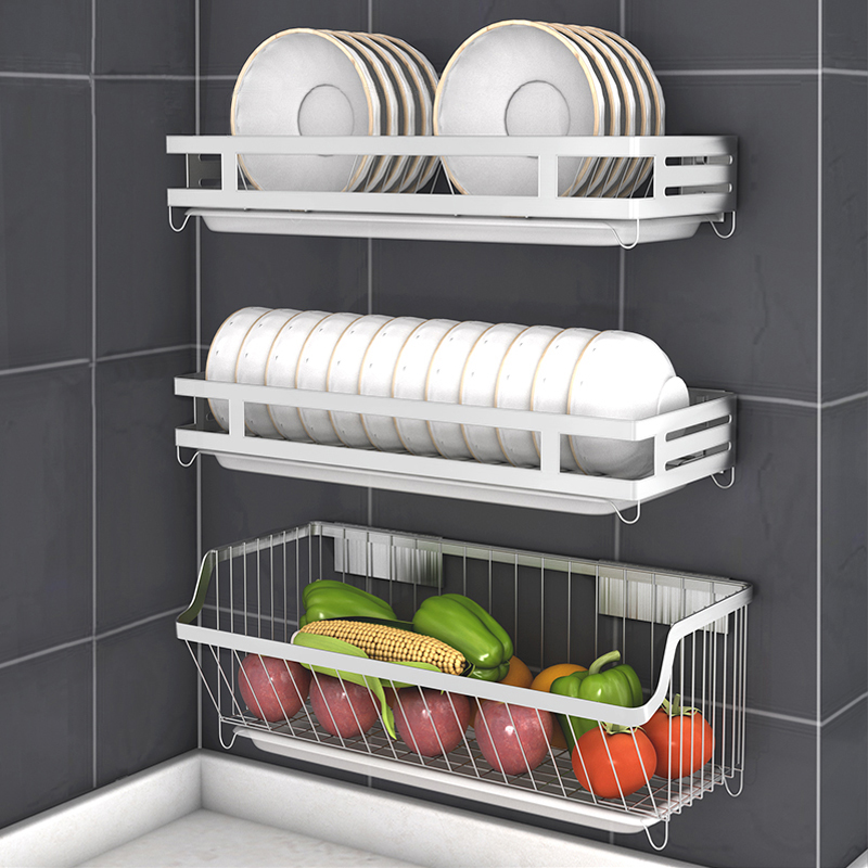 碗架沥水架厨房碗碟架壁挂式蔬菜收纳架子